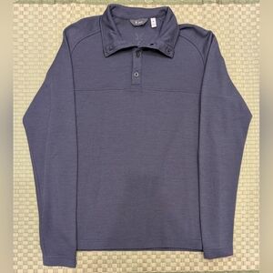 Ibex Long Sleeve 10% Merino Wool Quarter Button Shirt Men's Size Medium